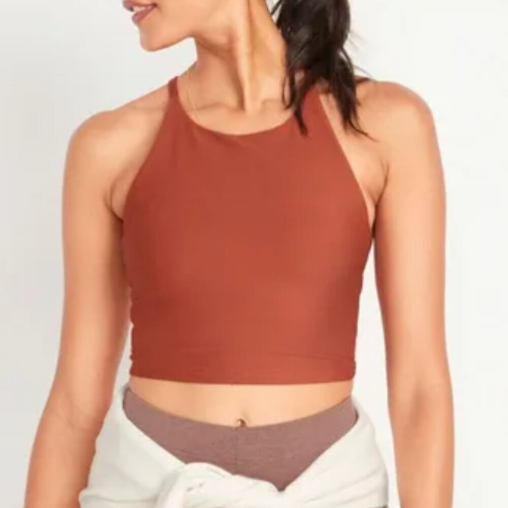 NWOT Old Navy Light Support PowerSoft Longline Sports Bra Removable Pads